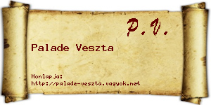 Palade Veszta névjegykártya